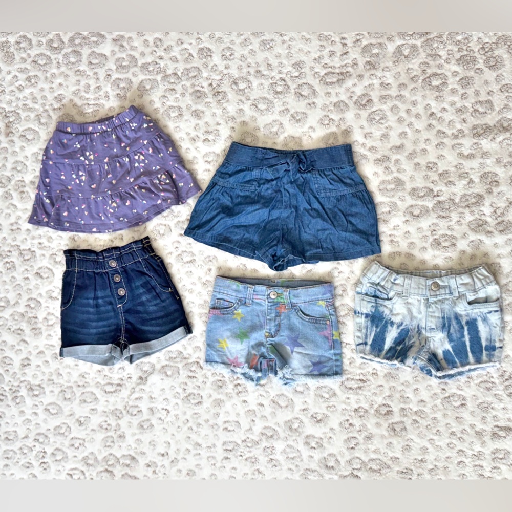 Bundle of Toddler Girls Shorts and Skort Set